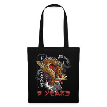 Dragon Ninja with Japanese Flair 9 Years - Tote Bag - black - Front