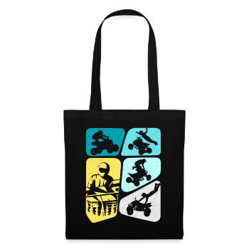 Quad Quad Driver ATV Men Boys Offroad - Tote Bag - black - Front