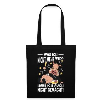 Dictons drôles, tenues amusantes, ironie, sarcasme - Sac en tissu - noir - Devant
