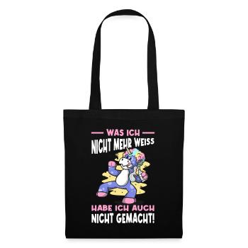 Dictons drôles, tenues amusantes, ironie, sarcasme - Sac en tissu - noir - Devant