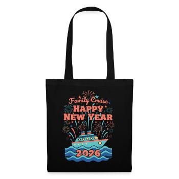 Family Cruise Happy New Year 2026 Fireworks - Tote Bag - black - Front