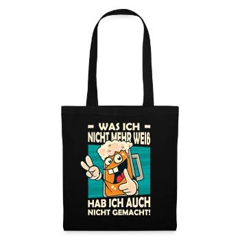 Dictons drôles, tenues amusantes, ironie, sarcasme - Sac en tissu - noir - Devant