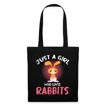 Only one girl loves rabbits - Tote Bag - black - Front