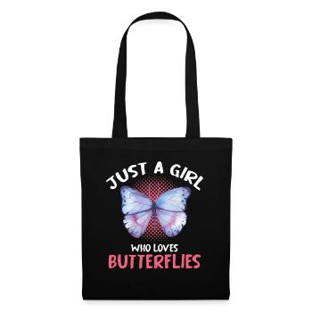 Only one girl loves butterflies - Tote Bag - black - Front