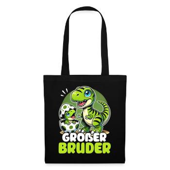 Motif de frère et de sœur dinosaure dinosaure Big Brother - Sac en tissu - noir - Devant