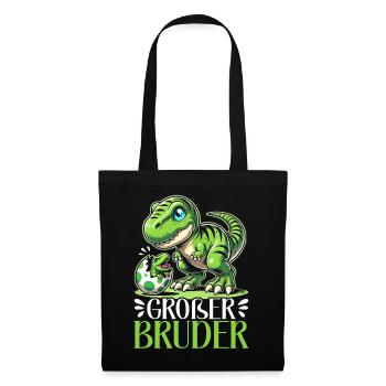 Motif de frère et de sœur dinosaure dinosaure Big Brother - Sac en tissu - noir - Devant