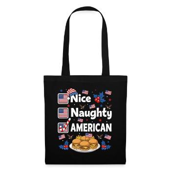 Nice Naughty American Burger Humor - Tote Bag - black - Front