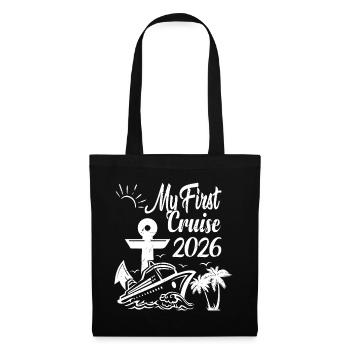 My First Cruise 2026 Family Vacation Trip Ship Mat - Tote Bag - black - Front