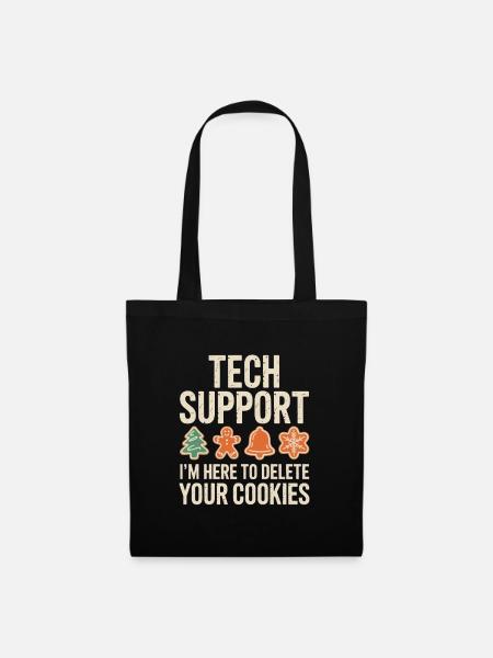Löschung von technischen Support-Cookies - Stoffbeutel - Schwarz