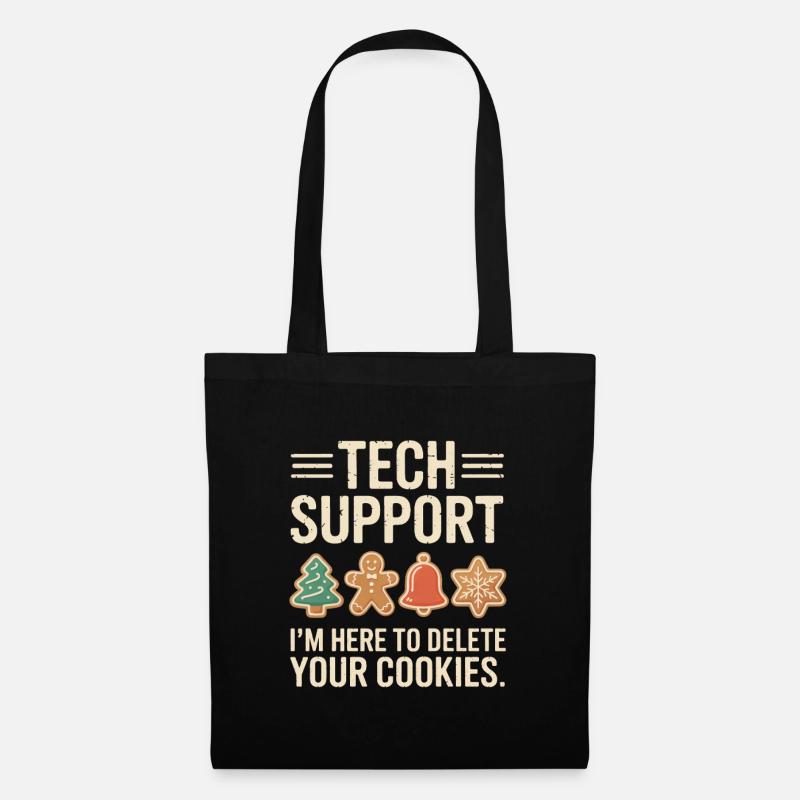 Technische Support-Cookies: Yuletide debuggen - Stoffbeutel - Schwarz