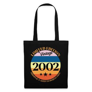 2002 Anniversaire Vintage Cadeau d'Anniversaire - Sac en tissu - noir - Devant