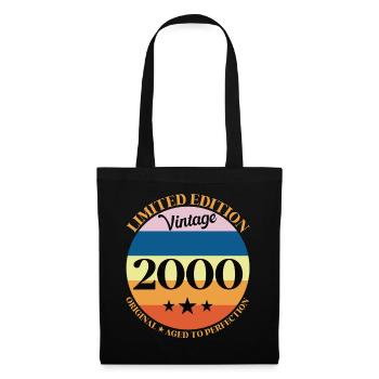 2000 Anniversaire Vintage Cadeau d'Anniversaire - Sac en tissu - noir - Devant