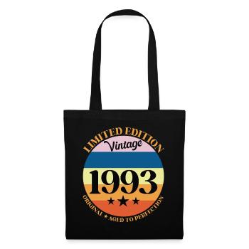 1993 Anniversaire Vintage Cadeau d'Anniversaire 93 - Sac en tissu - noir - Devant
