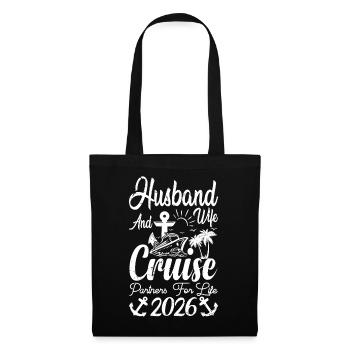 Croisière mari et femme 2026 Couple de vacances CR - Sac en tissu - noir - Devant