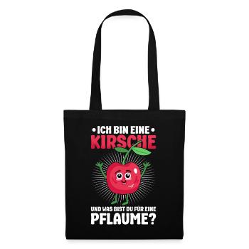 Cherry Funny Sayings Fun Outfits Irony - Tote Bag - black - Front
