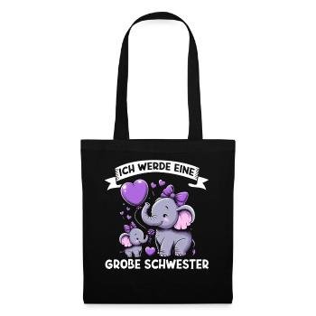 Big Sister Elephants Older Sibling - Tote Bag - black - Front