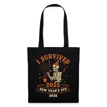 J’ai survécu au réveillon du Nouvel An 2025 2026 - Sac en tissu - noir - Devant