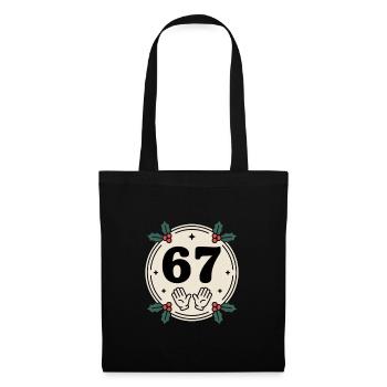 67 mains de la joie drôle de Noël - Sac en tissu - noir - Devant