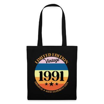 1991 Vintage Birthday Gift 91 Birthday - Tote Bag - black - Front