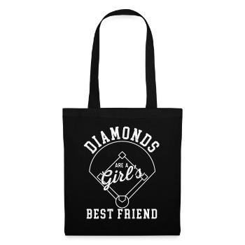Citation de softball sur les diamants sont la meilleure amie d’une fille - Sac en tissu - noir - Devant