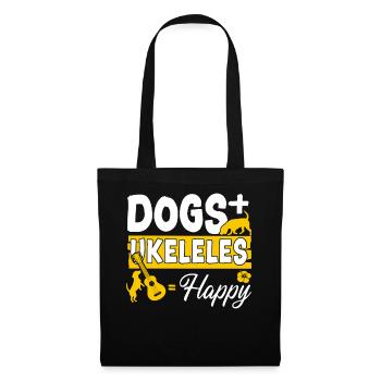 Hawaiian Ukulele Uke Dogs + - Tote Bag - black - Front