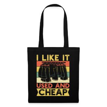 Frift Shopper Je l’aime d’occasion et magasin d’occasion pas cher - Sac en tissu - noir - Devant