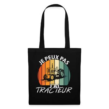 I can't I have tractor - Tote Bag - black - Front