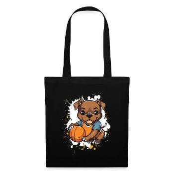 Basketball dog in comic style - Tote Bag - black - Front