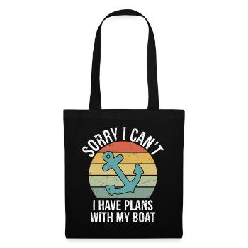 Sorry I Can't I Have Plans with My Boat Captain - Tote Bag - black - Front