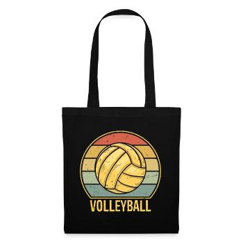 Volleyball Retro Vintage - Stoffbeutel - Schwarz - Vorne