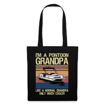 Cool Pontoon Boat Design for Grandpa Men Pontoon - Stoffbeutel - Schwarz - Vorne