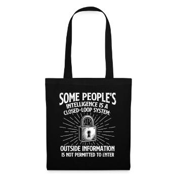 Some People’s Intelligence Closed Loop Sarcasm - Tote Bag - black - Front