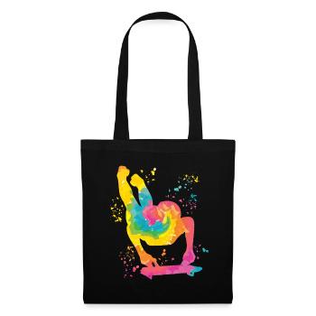 Skeleton Bobsleigh Winter Sports Sled - Tote Bag - black - Front