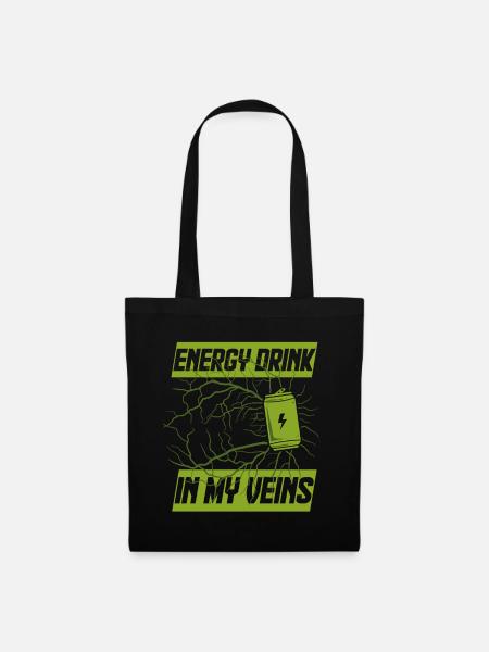 Energy Drink In My Veins - Stoffbeutel - Schwarz