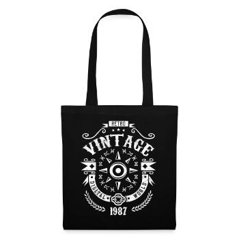 Vintage 1987 Année de naissance originale 1987 - Sac en tissu - noir - Devant