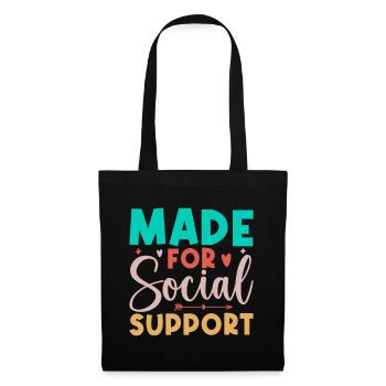 Citation d’un travailleur social pour le social de soutien social - Sac en tissu - noir - Devant