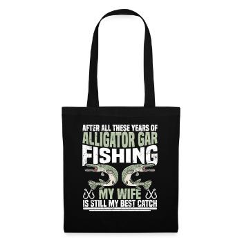  Alligator Gar Fishing Net Rod and Reel Combo - Tote Bag - black - Front