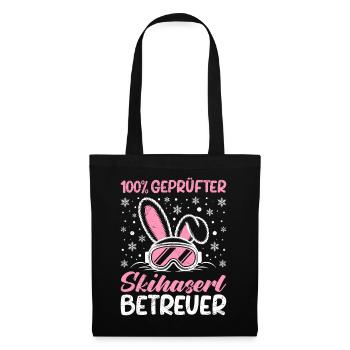Skier 100% CERTIFIED SKIER SUPERVISOR FUNNY - Tote Bag - black - Front