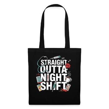 Night Shift Heroes Motif - Tote Bag - black - Front