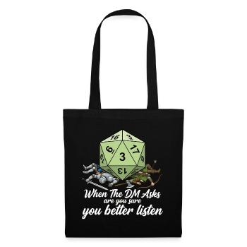 Are you sure? – Fun role-playing game GM Design - Tote Bag - black - Front