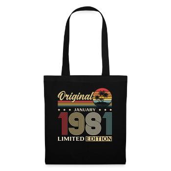 45e anniversaire Original janvier 1981 - Sac en tissu - noir - Devant