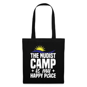 Naturismus Nudismus-Symbol Freiheitsliebhaber Nudistencamp - Stoffbeutel - Schwarz - Vorne