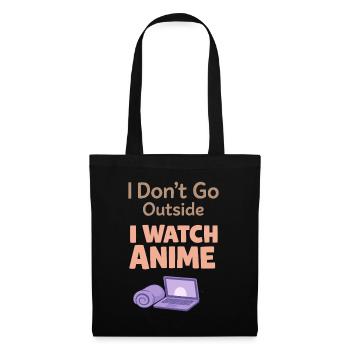 Anime-hausmensch Kuscheliger Weeb - Stoffbeutel - Schwarz - Vorne
