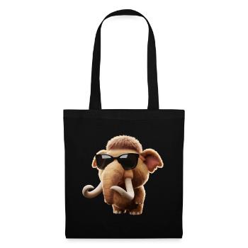 Sunglasses Mammoth Cartoon - Tote Bag - black - Front