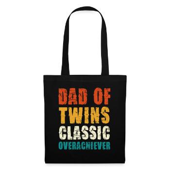 Papa des jumeaux Classique surdoué - Sac en tissu - noir - Devant