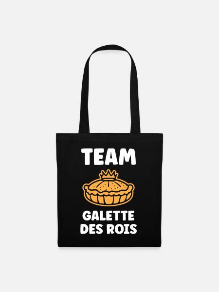 Humor galette des rois - Stoffbeutel - Schwarz