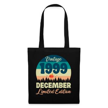 Anniversaire Décembre 1999 Cadeau D'anniversaire  - Sac en tissu - noir - Devant