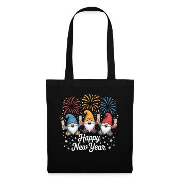 Bonne année Célébration des Feux d’Artifice des Gnomes - Sac en tissu - noir - Devant