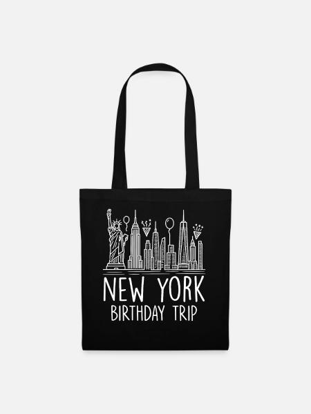 New York Birthday Trip - Stoffbeutel - Schwarz