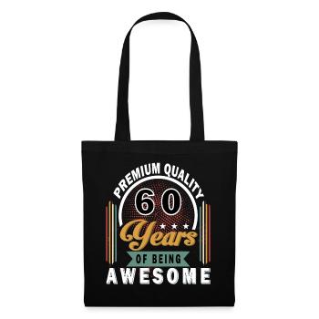 60 ans d’Awesome - Sac en tissu - noir - Devant